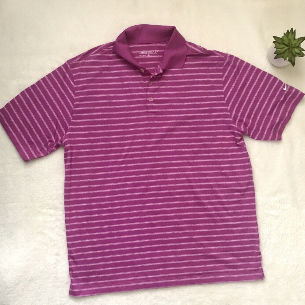 Nike Golf Dri-Fit Purple Mens Short Sleeve Polo